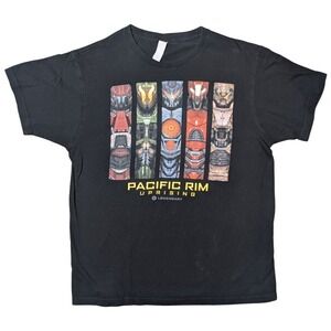 Pacific Rim Men's Large Black Graphic Short‎ Sleeve Tee Shirt